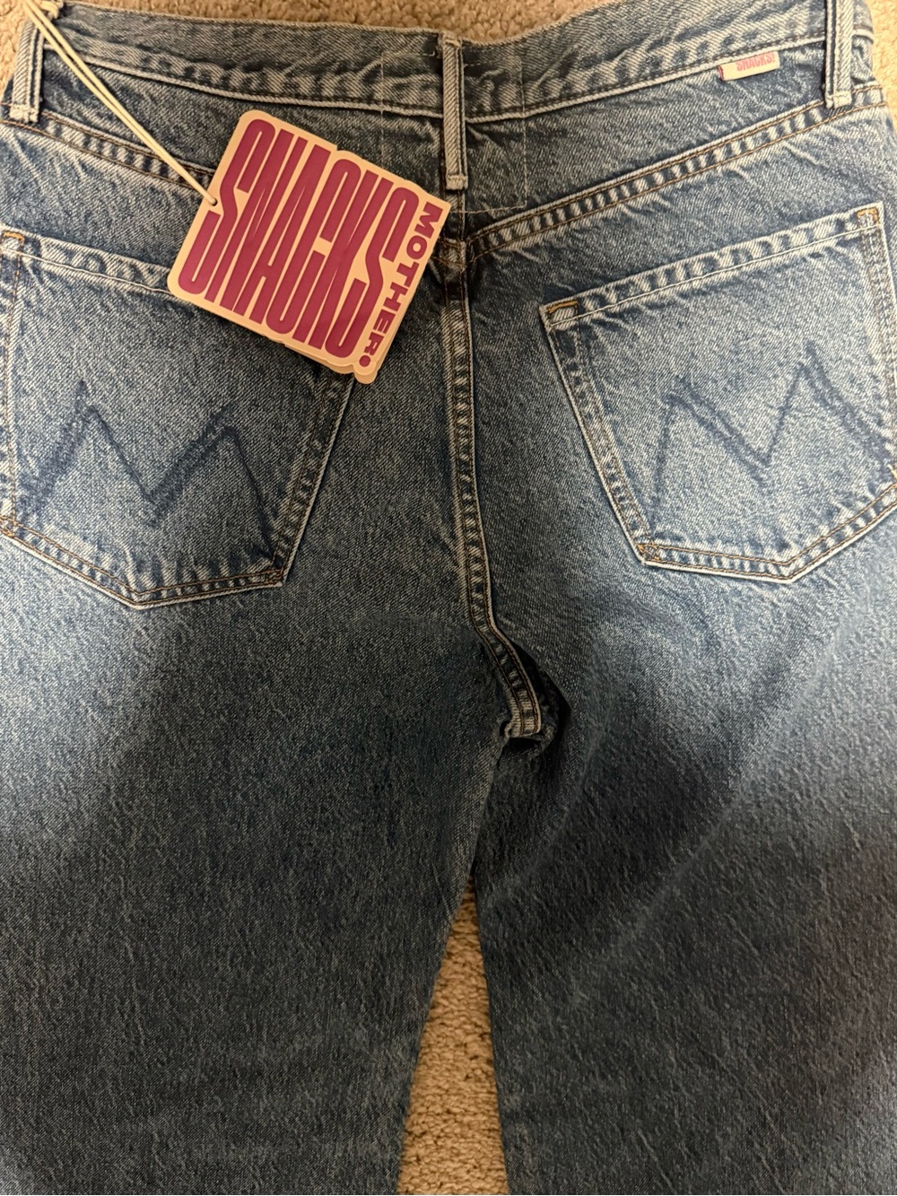 MOTHER Light Blue Wide Leg Flare Jeans - Picture 8 of 9
